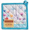 imageMaison dHermine Pot Holders 100 Cotton Set of 2 Pot Holders 8quot x 8quot with Loop Heat Resistant Grilling Microwave Barbeque Handling Hot Pans  Easter Decorations SpringSummer Easter Zest22  Flower in the Field