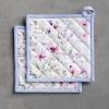 imageMaison dHermine Pot Holders 100 Cotton Set of 2 Pot Holders 8quot x 8quot with Loop Heat Resistant Grilling Microwave Barbeque Handling Hot Pans  Easter Decorations SpringSummer Lazy Summer Days18  Summer Floral