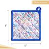 imageMaison dHermine Pot Holders 100 Cotton Set of 2 Pot Holders 8quot x 8quot with Loop Heat Resistant Grilling Microwave Barbeque Handling Hot Pans  Easter Decorations SpringSummer Lazy Summer Days16  Indian Floral