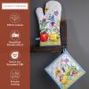 imageMaison dHermine Pot Holders 100 Cotton Set of 2 Pot Holders 8quot x 8quot with Loop Heat Resistant Grilling Microwave Barbeque Handling Hot Pans  Easter Decorations SpringSummer Lazy Summer Days05  Giverny