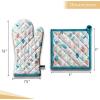 imageMaison dHermine Pot Holders 100 Cotton Set of 2 Pot Holders 8quot x 8quot with Loop Heat Resistant Grilling Microwave Barbeque Handling Hot Pans  Easter Decorations SpringSummer Lazy Summer Days11  Summer Picnic