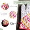 imageMaison dHermine Pot Holders 100 Cotton Set of 2 Pot Holders 8quot x 8quot with Loop Heat Resistant Grilling Microwave Barbeque Handling Hot Pans  Easter Decorations SpringSummer Lazy Summer Days19  Summer Maze
