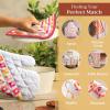 imageMaison dHermine Pot Holders 100 Cotton Set of 2 Pot Holders 8quot x 8quot with Loop Heat Resistant Grilling Microwave Barbeque Handling Hot Pans  Easter Decorations SpringSummer Easter Zest19  Summer Maze