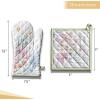 imageMaison dHermine Pot Holders 100 Cotton Set of 2 Pot Holders 8quot x 8quot with Loop Heat Resistant Grilling Microwave Barbeque Handling Hot Pans  Easter Decorations SpringSummer Easter Zest25  Paradise Island
