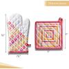 imageMaison dHermine Pot Holders 100 Cotton Set of 2 Pot Holders 8quot x 8quot with Loop Heat Resistant Grilling Microwave Barbeque Handling Hot Pans  Easter Decorations SpringSummer Lazy Summer Days19  Summer Maze