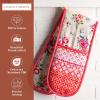 imageMaison dHermine Pot Holders 100 Cotton Set of 2 Pot Holders 8quot x 8quot with Loop Heat Resistant Grilling Microwave Barbeque Handling Hot Pans  Easter Decorations SpringSummer Lazy Summer Days20  Rose Garden