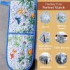 imageMaison dHermine Pot Holders 100 Cotton Set of 2 Pot Holders 8quot x 8quot with Loop Heat Resistant Grilling Microwave Barbeque Handling Hot Pans  Easter Decorations SpringSummer Lazy Summer Days07  Passiflora