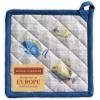 imageMaison dHermine Pot Holders 100 Cotton Set of 2 Pot Holders 8quot x 8quot with Loop Heat Resistant Grilling Microwave Barbeque Handling Hot Pans  Easter Decorations SpringSummer Easter Zest27  Poisson