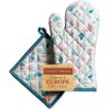 imageMaison dHermine Pot Holders 100 Cotton Set of 2 Pot Holders 8quot x 8quot with Loop Heat Resistant Grilling Microwave Barbeque Handling Hot Pans  Easter Decorations SpringSummer Easter Zest11  Summer Picnic