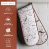 imageMaison dHermine Pot Holders 100 Cotton Set of 2 Pot Holders 8quot x 8quot with Loop Heat Resistant Grilling Microwave Barbeque Handling Hot Pans  Easter Decorations SpringSummer Easter Zest08  Meadow Florals  Brown