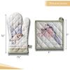 imageMaison dHermine Pot Holders 100 Cotton Set of 2 Pot Holders 8quot x 8quot with Loop Heat Resistant Grilling Microwave Barbeque Handling Hot Pans  Easter Decorations SpringSummer Lazy Summer Days15  Flying Birds
