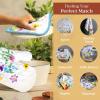 imageMaison dHermine Pot Holders 100 Cotton Set of 2 Pot Holders 8quot x 8quot with Loop Heat Resistant Grilling Microwave Barbeque Handling Hot Pans  Easter Decorations SpringSummer Easter Zest05  Giverny