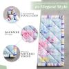 imageMaison dHermine Pot Holders 100 Cotton Set of 2 Pot Holders 8quot x 8quot with Loop Heat Resistant Grilling Microwave Barbeque Handling Hot Pans  Easter Decorations SpringSummer Lazy Summer Days02  Sweet Rose Lavender  Lush