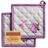 imageMaison dHermine Pot Holders 100 Cotton Set of 2 Pot Holders 8quot x 8quot with Loop Heat Resistant Grilling Microwave Barbeque Handling Hot Pans  Easter Decorations SpringSummer Easter Zest21  Pivoine