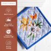 imageMaison dHermine Pot Holders 100 Cotton Set of 2 Pot Holders 8quot x 8quot with Loop Heat Resistant Grilling Microwave Barbeque Handling Hot Pans  Easter Decorations SpringSummer Lazy Summer Days07  Passiflora