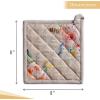 imageMaison dHermine Pot Holders 100 Cotton Set of 2 Pot Holders 8quot x 8quot with Loop Heat Resistant Grilling Microwave Barbeque Handling Hot Pans  Easter Decorations SpringSummer Lazy Summer Days09  Ibiza  Beige