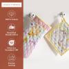 imageMaison dHermine Pot Holders 100 Cotton Set of 2 Pot Holders 8quot x 8quot with Loop Heat Resistant Grilling Microwave Barbeque Handling Hot Pans  Easter Decorations SpringSummer Lazy Summer Days24  Easter Zest
