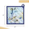 imageMaison dHermine Pot Holders 100 Cotton Set of 2 Pot Holders 8quot x 8quot with Loop Heat Resistant Grilling Microwave Barbeque Handling Hot Pans  Easter Decorations SpringSummer Easter Zest01  Lazy Summer Days