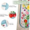 imageMaison dHermine Pot Holders 100 Cotton Set of 2 Pot Holders 8quot x 8quot with Loop Heat Resistant Grilling Microwave Barbeque Handling Hot Pans  Easter Decorations SpringSummer Lazy Summer Days05  Giverny