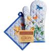 imageMaison dHermine Pot Holders 100 Cotton Set of 2 Pot Holders 8quot x 8quot with Loop Heat Resistant Grilling Microwave Barbeque Handling Hot Pans  Easter Decorations SpringSummer Lazy Summer Days07  Passiflora
