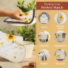 imageMaison dHermine Pot Holders 100 Cotton Set of 2 Pot Holders 8quot x 8quot with Loop Heat Resistant Grilling Microwave Barbeque Handling Hot Pans  Easter Decorations SpringSummer Easter Zest14  Candice