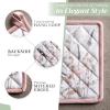 imageMaison dHermine Pot Holders 100 Cotton Set of 2 Pot Holders 8quot x 8quot with Loop Heat Resistant Grilling Microwave Barbeque Handling Hot Pans  Easter Decorations SpringSummer Lazy Summer Days08  Meadow Florals  Brown