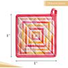 imageMaison dHermine Pot Holders 100 Cotton Set of 2 Pot Holders 8quot x 8quot with Loop Heat Resistant Grilling Microwave Barbeque Handling Hot Pans  Easter Decorations SpringSummer Lazy Summer Days19  Summer Maze