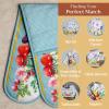 imageMaison dHermine Pot Holders 100 Cotton Set of 2 Pot Holders 8quot x 8quot with Loop Heat Resistant Grilling Microwave Barbeque Handling Hot Pans  Easter Decorations SpringSummer Lazy Summer Days05  Giverny