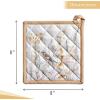 imageMaison dHermine Pot Holders 100 Cotton Set of 2 Pot Holders 8quot x 8quot with Loop Heat Resistant Grilling Microwave Barbeque Handling Hot Pans  Easter Decorations SpringSummer Lazy Summer Days10  Meadow Florals  Beige