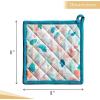 imageMaison dHermine Pot Holders 100 Cotton Set of 2 Pot Holders 8quot x 8quot with Loop Heat Resistant Grilling Microwave Barbeque Handling Hot Pans  Easter Decorations SpringSummer Lazy Summer Days11  Summer Picnic