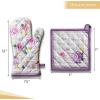 imageMaison dHermine Pot Holders 100 Cotton Set of 2 Pot Holders 8quot x 8quot with Loop Heat Resistant Grilling Microwave Barbeque Handling Hot Pans  Easter Decorations SpringSummer Easter Zest21  Pivoine