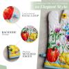 imageMaison dHermine Pot Holders 100 Cotton Set of 2 Pot Holders 8quot x 8quot with Loop Heat Resistant Grilling Microwave Barbeque Handling Hot Pans  Easter Decorations SpringSummer Easter Zest05  Giverny