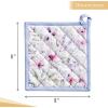 imageMaison dHermine Pot Holders 100 Cotton Set of 2 Pot Holders 8quot x 8quot with Loop Heat Resistant Grilling Microwave Barbeque Handling Hot Pans  Easter Decorations SpringSummer Lazy Summer Days18  Summer Floral