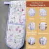 imageMaison dHermine Pot Holders 100 Cotton Set of 2 Pot Holders 8quot x 8quot with Loop Heat Resistant Grilling Microwave Barbeque Handling Hot Pans  Easter Decorations SpringSummer Easter Zest18  Summer Floral