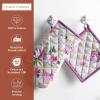 imageMaison dHermine Pot Holders 100 Cotton Set of 2 Pot Holders 8quot x 8quot with Loop Heat Resistant Grilling Microwave Barbeque Handling Hot Pans  Easter Decorations SpringSummer Easter Zest21  Pivoine