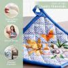 imageMaison dHermine Pot Holders 100 Cotton Set of 2 Pot Holders 8quot x 8quot with Loop Heat Resistant Grilling Microwave Barbeque Handling Hot Pans  Easter Decorations SpringSummer Lazy Summer Days07  Passiflora