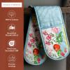 imageMaison dHermine Pot Holders 100 Cotton Set of 2 Pot Holders 8quot x 8quot with Loop Heat Resistant Grilling Microwave Barbeque Handling Hot Pans  Easter Decorations SpringSummer Lazy Summer Days05  Giverny