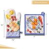 imageMaison dHermine Pot Holders 100 Cotton Set of 2 Pot Holders 8quot x 8quot with Loop Heat Resistant Grilling Microwave Barbeque Handling Hot Pans  Easter Decorations SpringSummer Easter Zest06  Gourmand