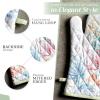 imageMaison dHermine Pot Holders 100 Cotton Set of 2 Pot Holders 8quot x 8quot with Loop Heat Resistant Grilling Microwave Barbeque Handling Hot Pans  Easter Decorations SpringSummer Lazy Summer Days25  Paradise Island