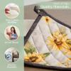 imageMaison dHermine Pot Holders 100 Cotton Set of 2 Pot Holders 8quot x 8quot with Loop Heat Resistant Grilling Microwave Barbeque Handling Hot Pans  Easter Decorations SpringSummer Easter Zest14  Candice
