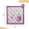 imageMaison dHermine Pot Holders 100 Cotton Set of 2 Pot Holders 8quot x 8quot with Loop Heat Resistant Grilling Microwave Barbeque Handling Hot Pans  Easter Decorations SpringSummer Easter Zest21  Pivoine