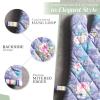 imageMaison dHermine Pot Holders 100 Cotton Set of 2 Pot Holders 8quot x 8quot with Loop Heat Resistant Grilling Microwave Barbeque Handling Hot Pans  Easter Decorations SpringSummer Lazy Summer Days02  Sweet Rose Lavender  Lush