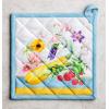 imageMaison dHermine Pot Holders 100 Cotton Set of 2 Pot Holders 8quot x 8quot with Loop Heat Resistant Grilling Microwave Barbeque Handling Hot Pans  Easter Decorations SpringSummer Lazy Summer Days05  Giverny