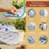 imageMaison dHermine Pot Holders 100 Cotton Set of 2 Pot Holders 8quot x 8quot with Loop Heat Resistant Grilling Microwave Barbeque Handling Hot Pans  Easter Decorations SpringSummer Easter Zest22  Flower in the Field