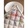 imageMaison dHermine Pot Holders 100 Cotton Set of 2 Pot Holders 8quot x 8quot with Loop Heat Resistant Grilling Microwave Barbeque Handling Hot Pans  Easter Decorations SpringSummer Lazy Summer Days09  Ibiza  Beige