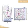 imageMaison dHermine Pot Holders 100 Cotton Set of 2 Pot Holders 8quot x 8quot with Loop Heat Resistant Grilling Microwave Barbeque Handling Hot Pans  Easter Decorations SpringSummer Lazy Summer Days18  Summer Floral