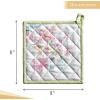 imageMaison dHermine Pot Holders 100 Cotton Set of 2 Pot Holders 8quot x 8quot with Loop Heat Resistant Grilling Microwave Barbeque Handling Hot Pans  Easter Decorations SpringSummer Easter Zest25  Paradise Island