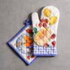 imageMaison dHermine Pot Holders 100 Cotton Set of 2 Pot Holders 8quot x 8quot with Loop Heat Resistant Grilling Microwave Barbeque Handling Hot Pans  Easter Decorations SpringSummer Easter Zest06  Gourmand