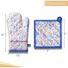 imageMaison dHermine Pot Holders 100 Cotton Set of 2 Pot Holders 8quot x 8quot with Loop Heat Resistant Grilling Microwave Barbeque Handling Hot Pans  Easter Decorations SpringSummer Easter Zest16  Indian Floral