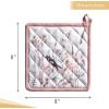 imageMaison dHermine Pot Holders 100 Cotton Set of 2 Pot Holders 8quot x 8quot with Loop Heat Resistant Grilling Microwave Barbeque Handling Hot Pans  Easter Decorations SpringSummer Easter Zest08  Meadow Florals  Brown